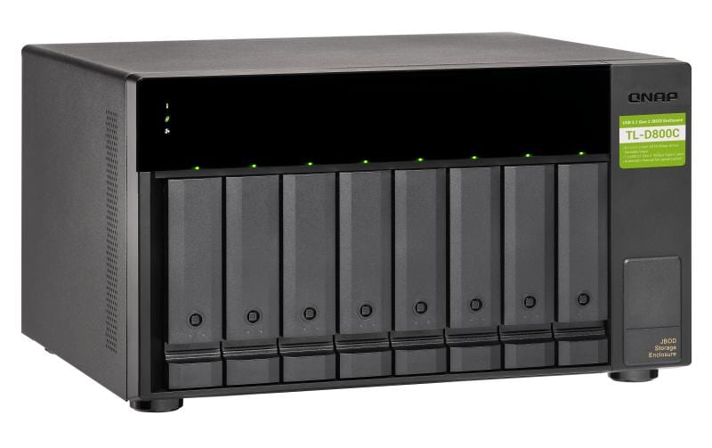 QNAP TL-D800C – 8-Bay HDD/SSD-Gehäuse – für 2,5"/3,5", SATA