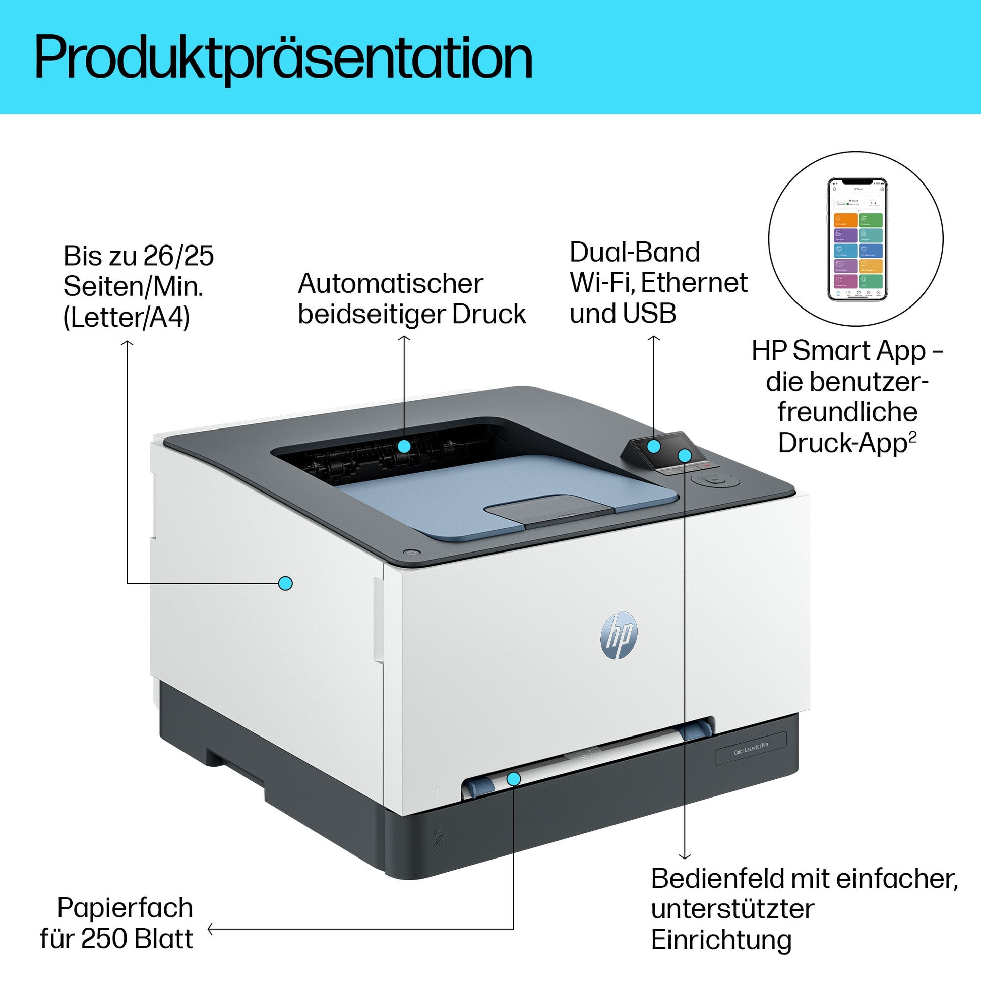 HP Color LaserJet Pro 3202 dw – Farbe