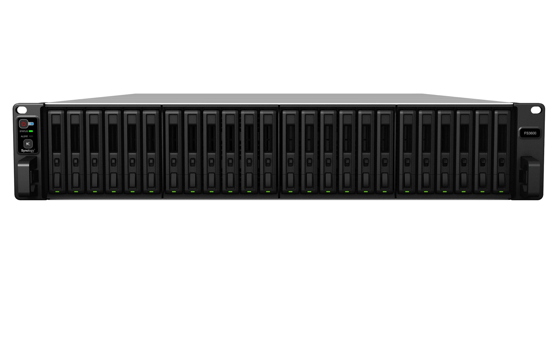Synology FS3600 – 24-Bay Rack 2U NAS – Intel Xeon D-1567, 16 GB RAM, 10GbE, redundantes Netzteil