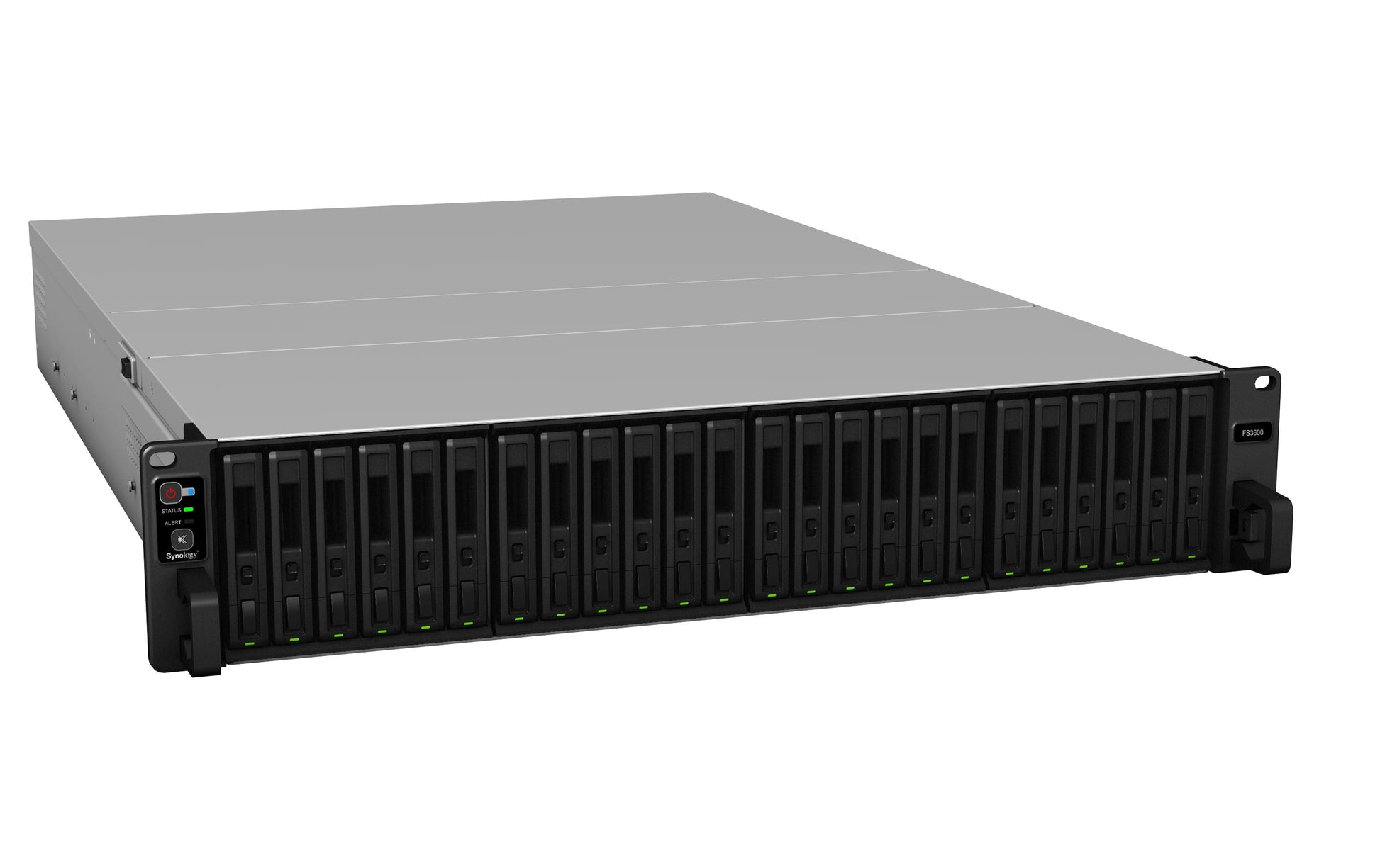 Synology FS3600 – 24-Bay Rack 2U NAS – Intel Xeon D-1567, 16 GB RAM, 10GbE, redundantes Netzteil