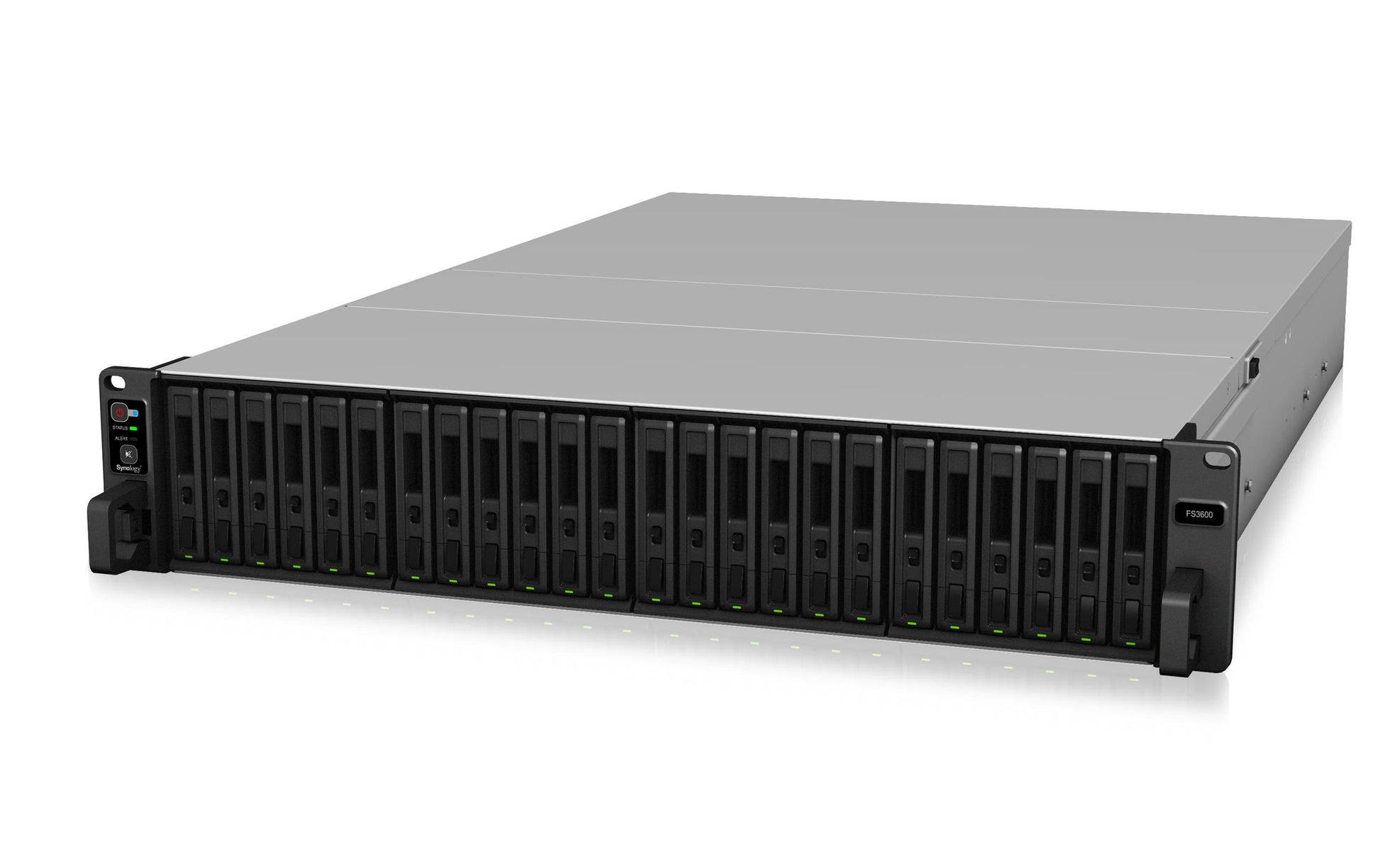 Synology FS3600 – 24-Bay Rack 2U NAS – Intel Xeon D-1567, 16 GB RAM, 10GbE, redundantes Netzteil