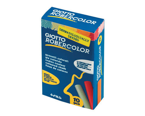 Giotto Robercolor farbige Wandtafelkreide, rund Ø 10 mm, staubfrei – 10 Stück