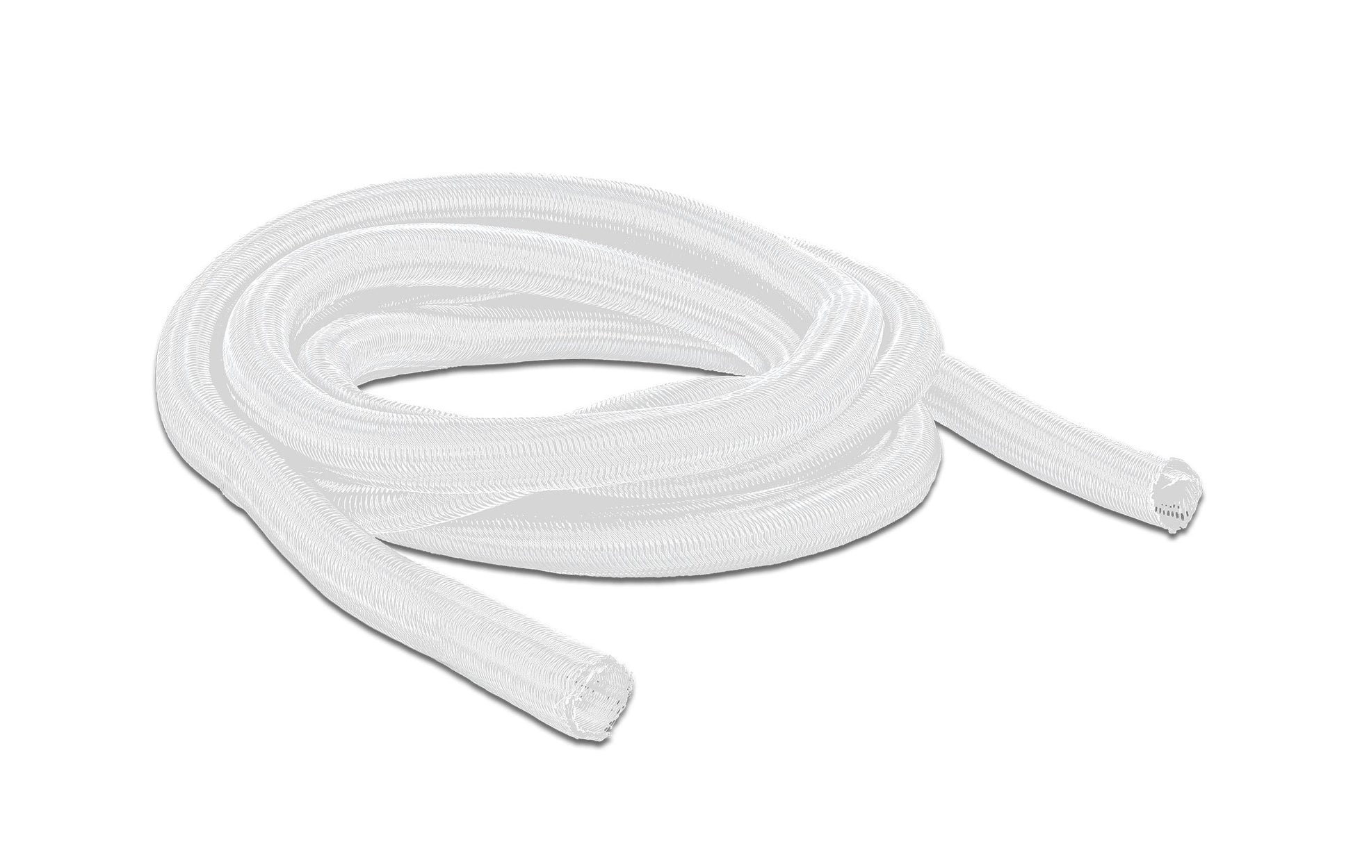 DeLOCK Kabelschlauch, Ø 9 mm × 2 m, selbstschliessend, zuschneidbar – weiss
