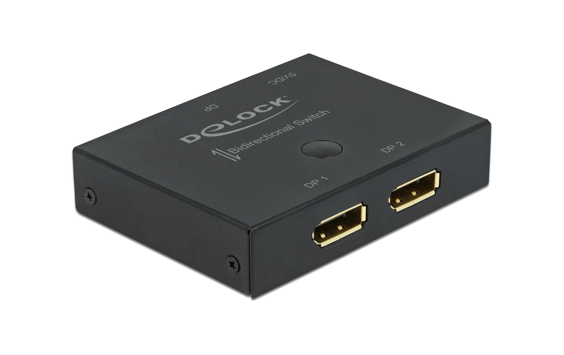 DeLOCK DisplayPort Umschalter 2× zu 1× – 8K (7680 × 4320) @ 30 Hz, 1 m – Schwarz