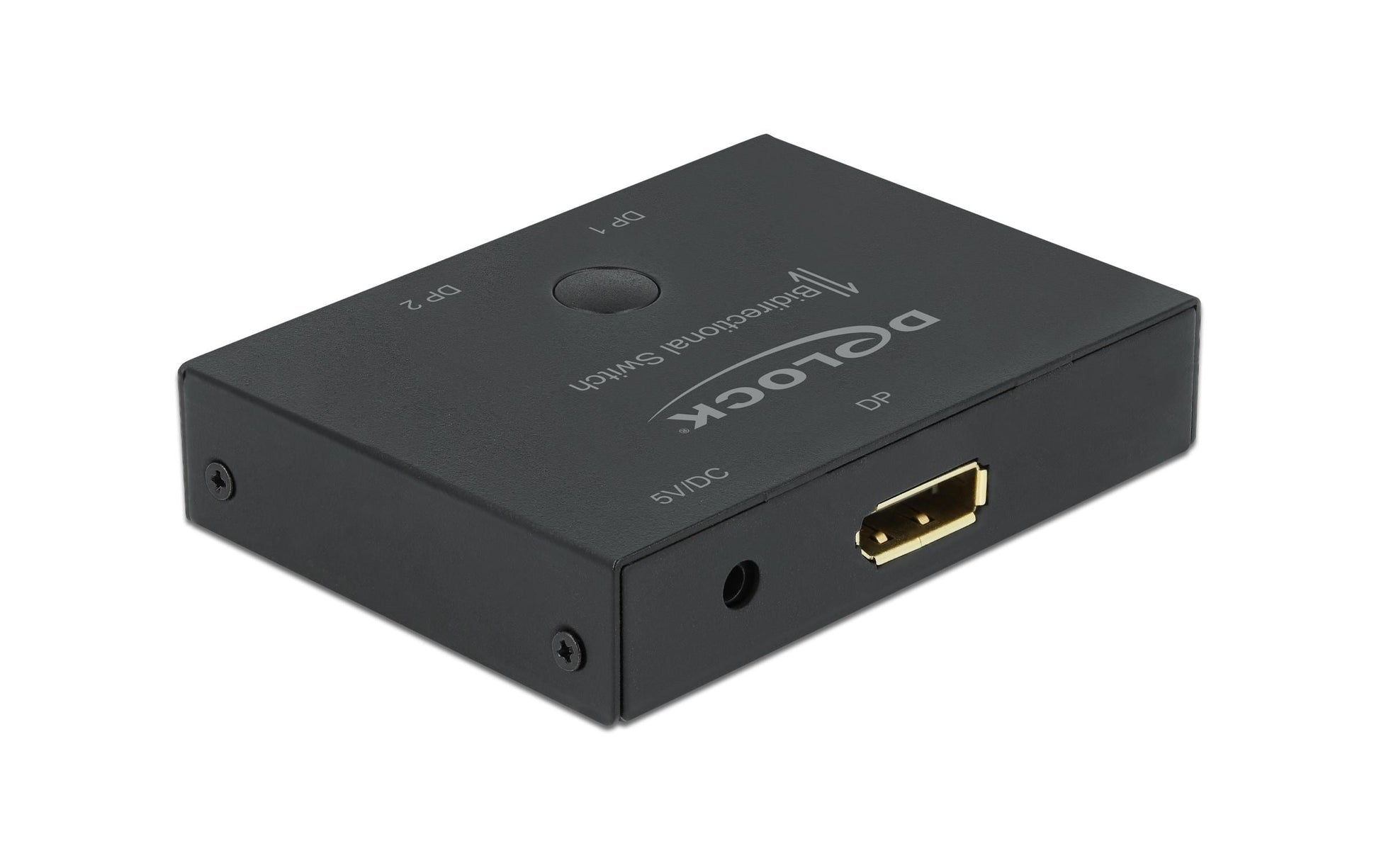 DeLOCK DisplayPort Umschalter 2× zu 1× – 8K (7680 × 4320) @ 30 Hz, 1 m – Schwarz