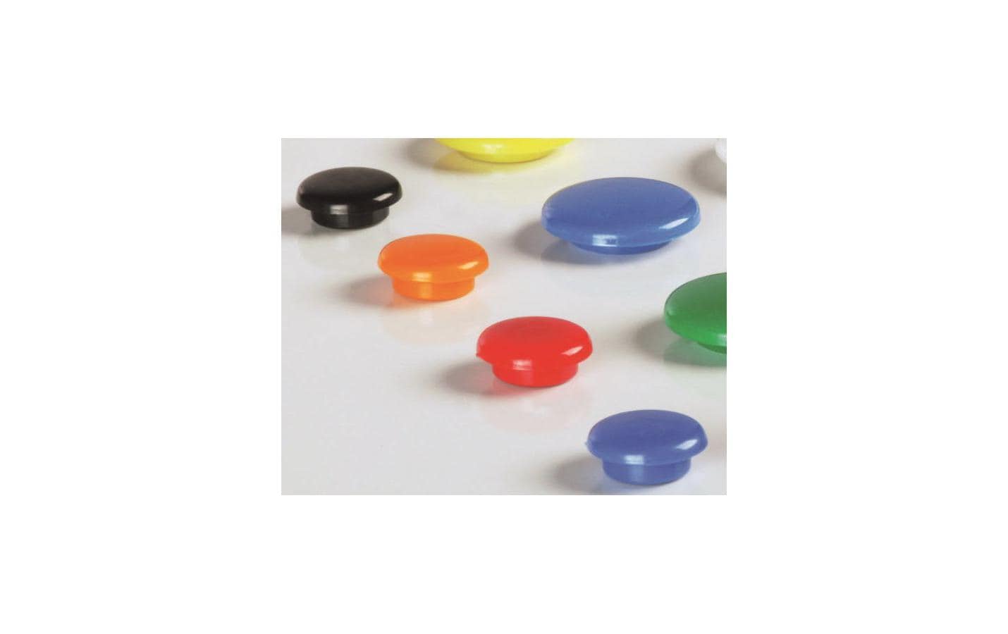 Magnetoplan Tafelmagnete – Ø 20 mm, 10 Stk., mehrfarbig