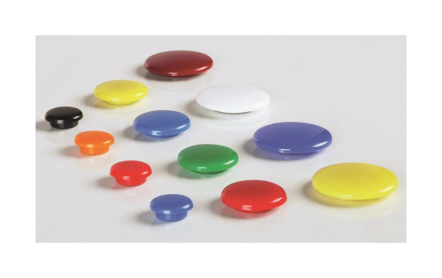 Magnetoplan Tafelmagnete – Ø 20 mm, 10 Stk., mehrfarbig