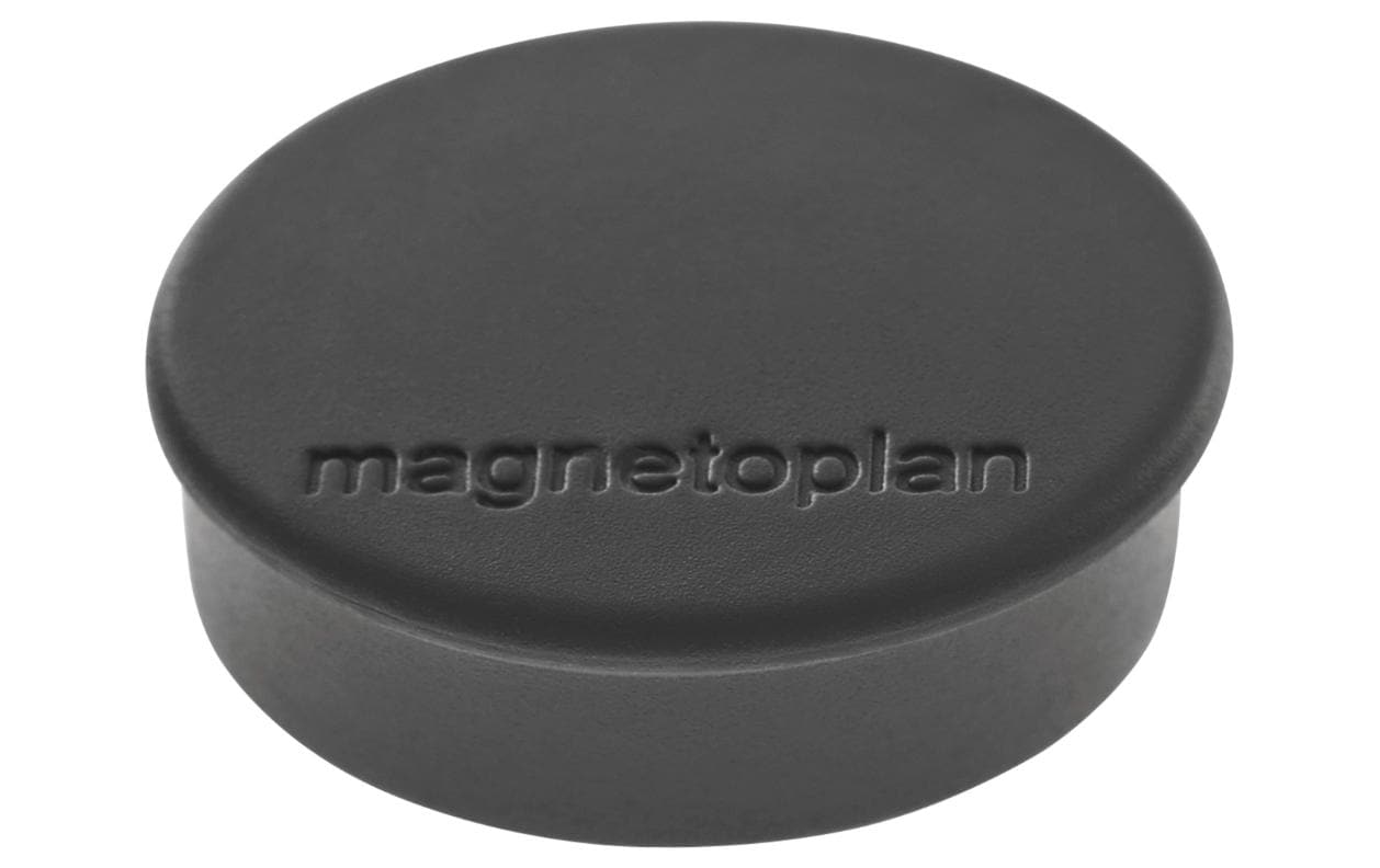 Magnetoplan Tafelmagnete – Ø 24 mm, 10 Stk., schwarz