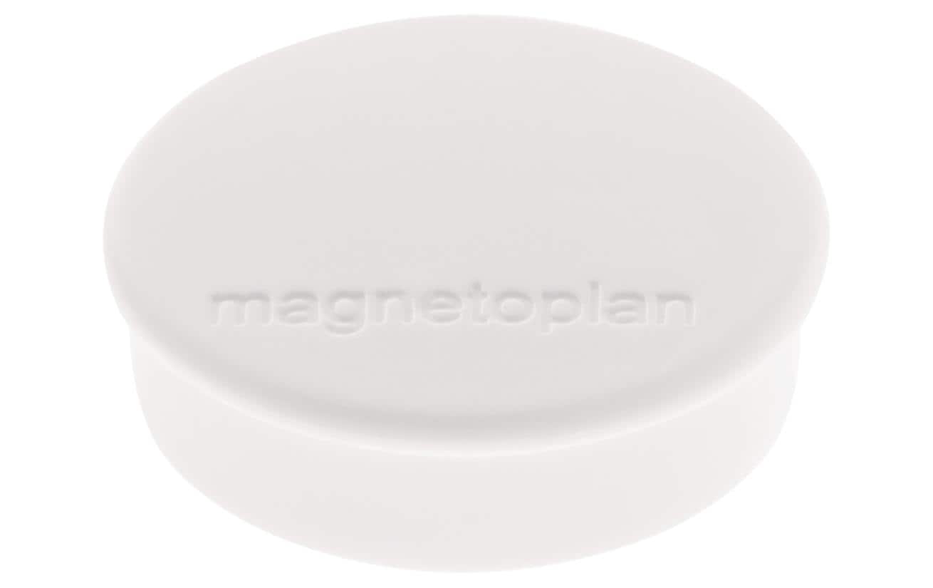 Magnetoplan Tafelmagnete – Ø 24 mm, 10 Stk., weiss