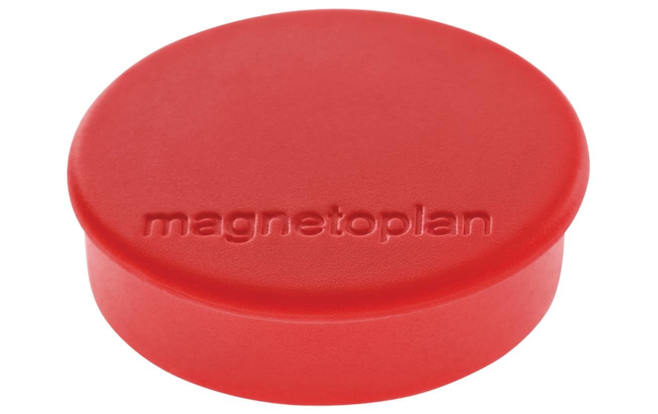 Magnetoplan Tafelmagnete – Ø 24 mm – 10 Stk. – rot