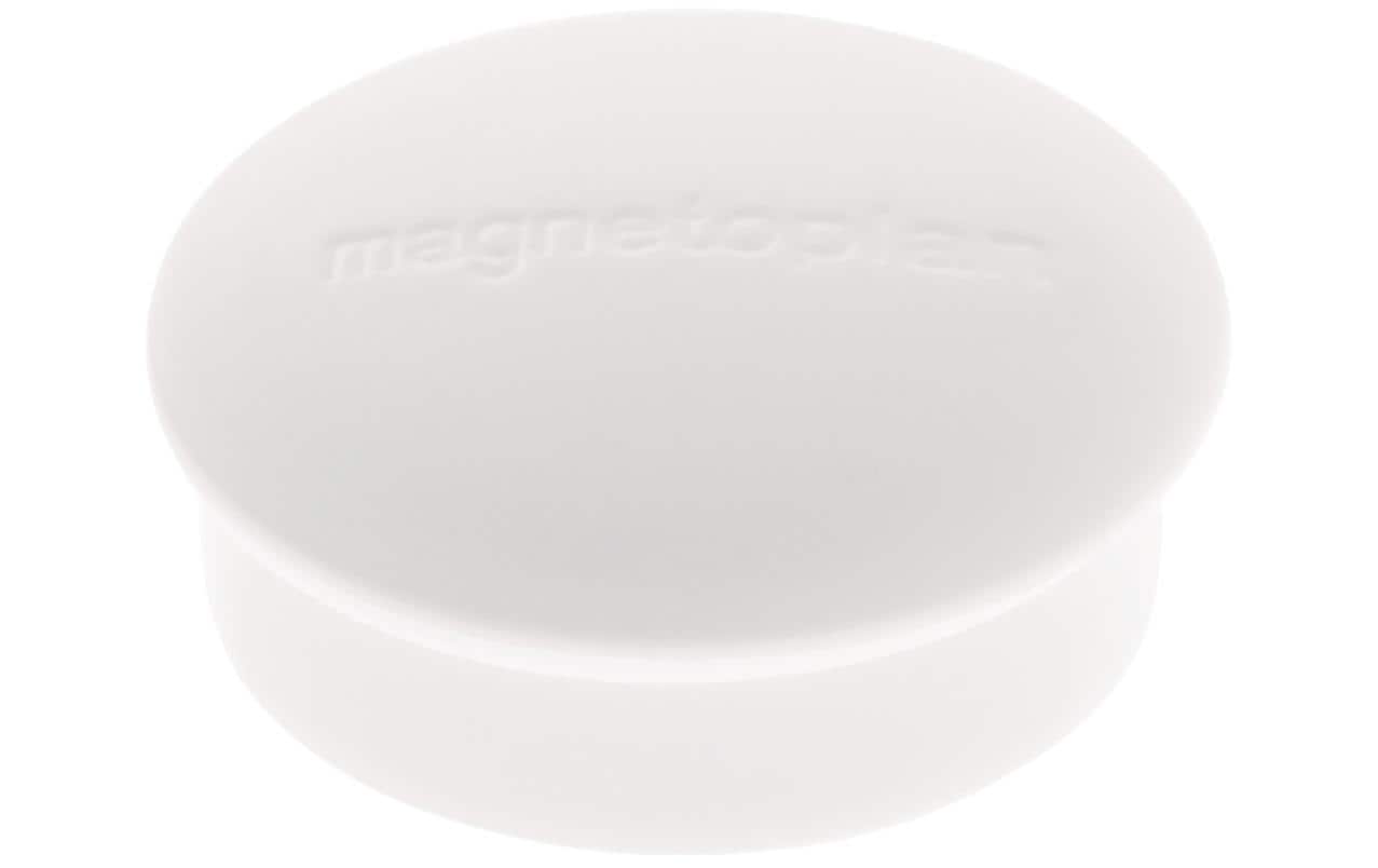 Magnetoplan Tafelmagnete – Ø 19 mm, 10 Stk., weiss