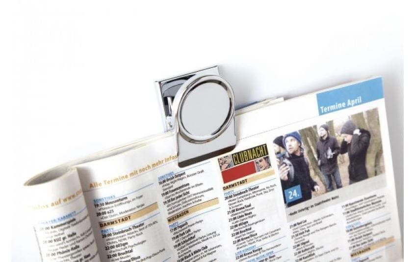 Magnetoplan Magnetclip klein – Ø 35 mm, silber, leicht haftend, 3 Stk.