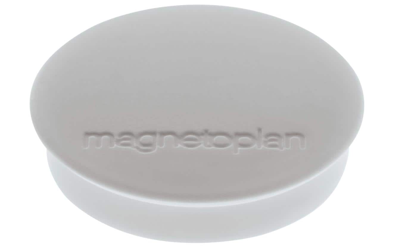 Magnetoplan Tafelmagnete – Ø 30 mm, 10 Stk., weiss