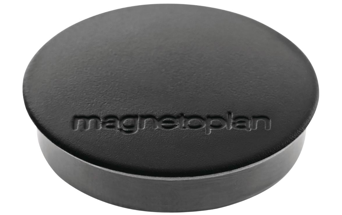 Magnetoplan Tafelmagnet – Tragkraft 0,7 kg – magnetisch – schwarz – Ø 30 mm – 10 Stk.
