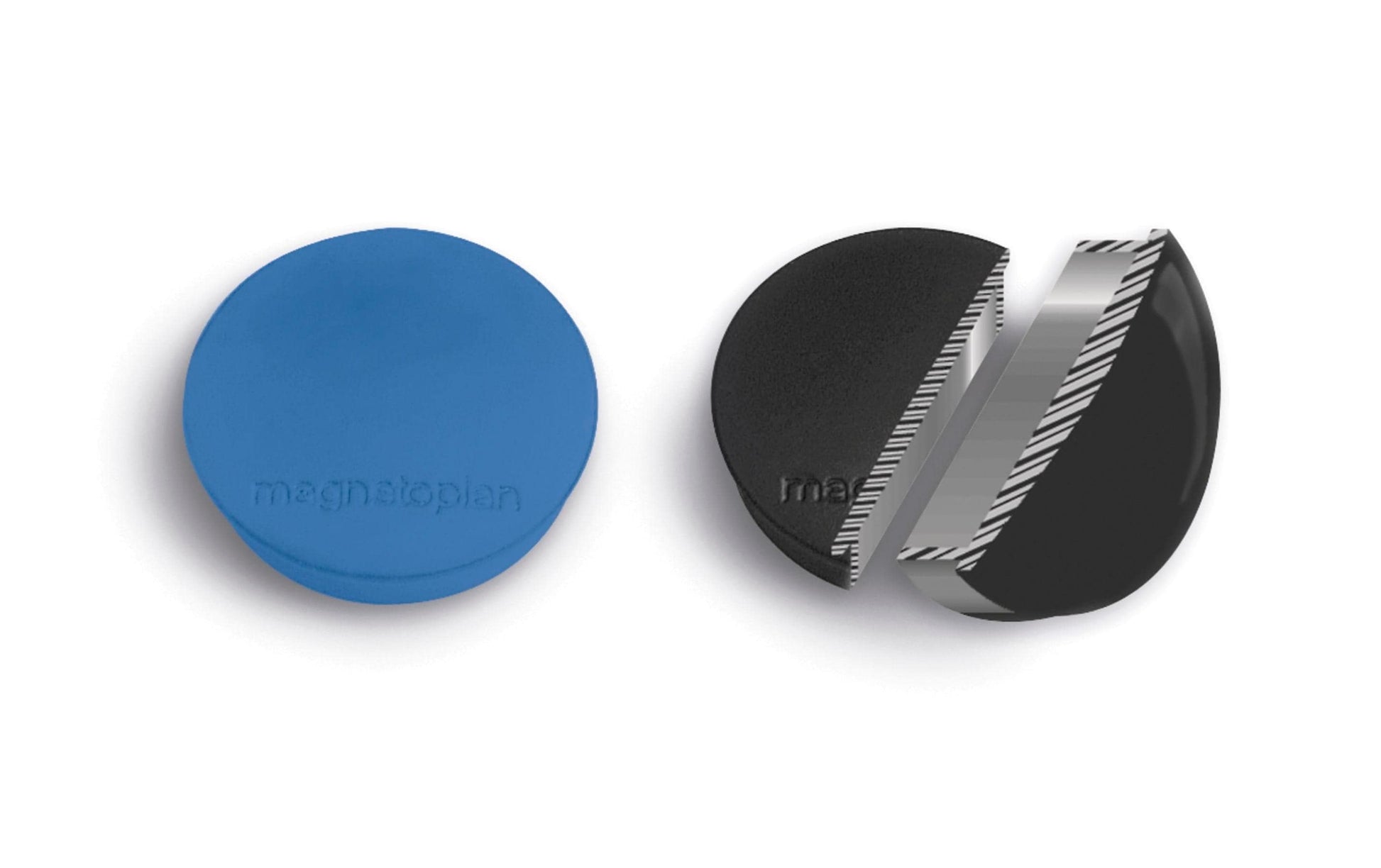 Magnetoplan Tafelmagnet – Tragkraft 0,7 kg – magnetisch – schwarz – Ø 30 mm – 10 Stk.