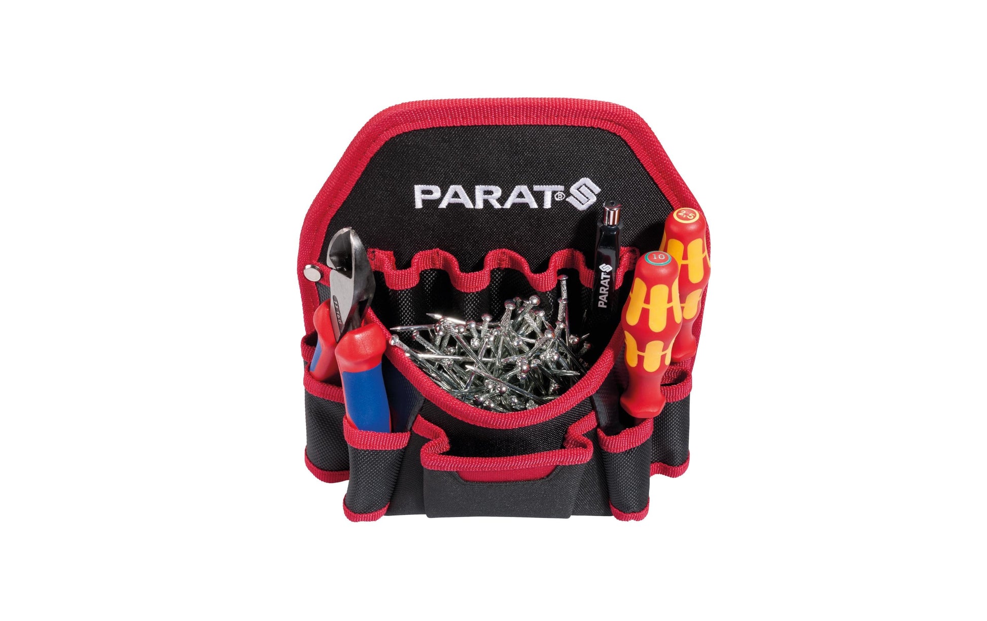 Parat Parabelt Werkzeugtasche – mit Schultergurt, 4 Fächer, Rot, Nylon, B 200 × H 220 × T 80 mm