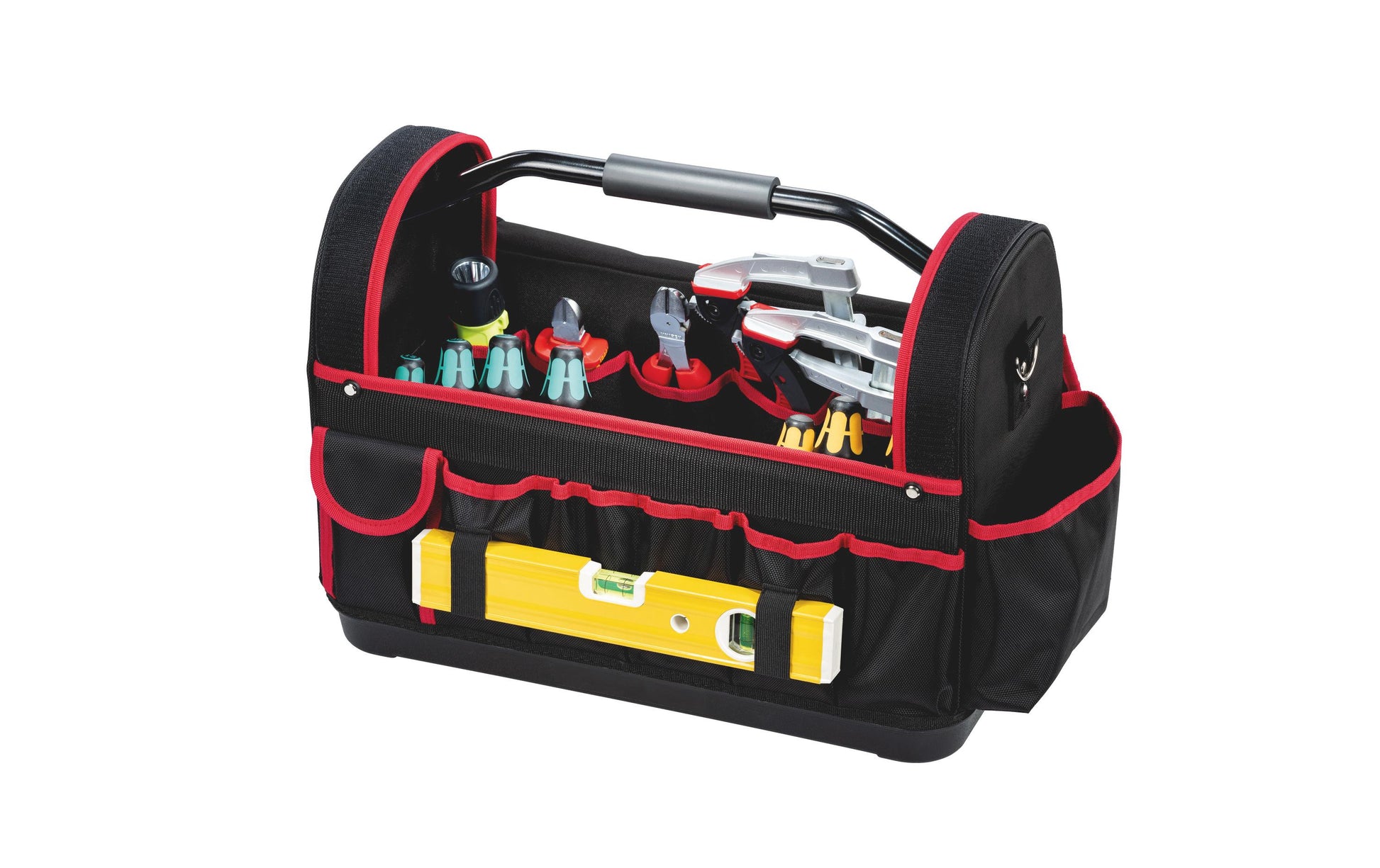 Parat Basic Tool Softbag L Werkzeugtasche – mit Tragegriff, Rot, Nylon, B 470 × H 350 × T 210 mm