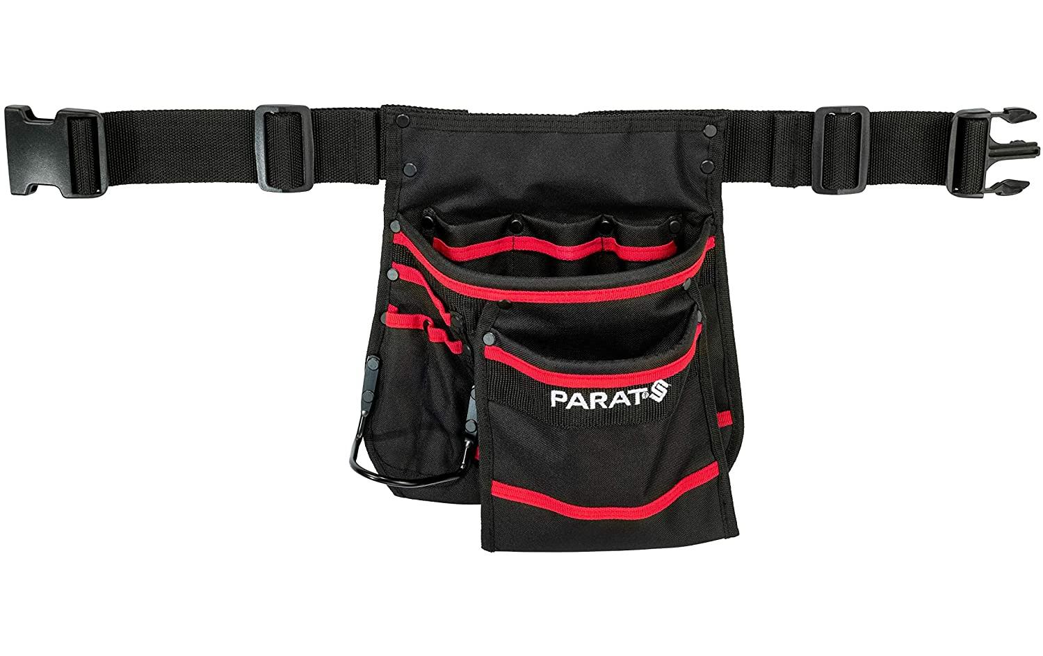 Parat Parabelt M Gürteltasche – mit Schultergurt, 9 Fächer, Rot, Nylon, B 300 × H 240 × T 100 mm