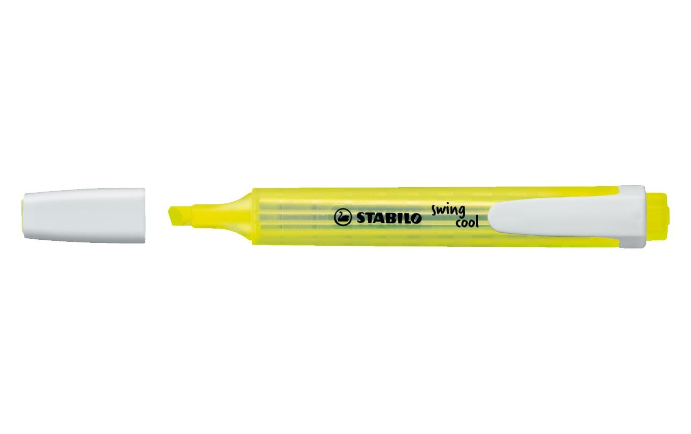 STABILO swing cool Textmarker gelb – Keilspitze, 1–4 mm