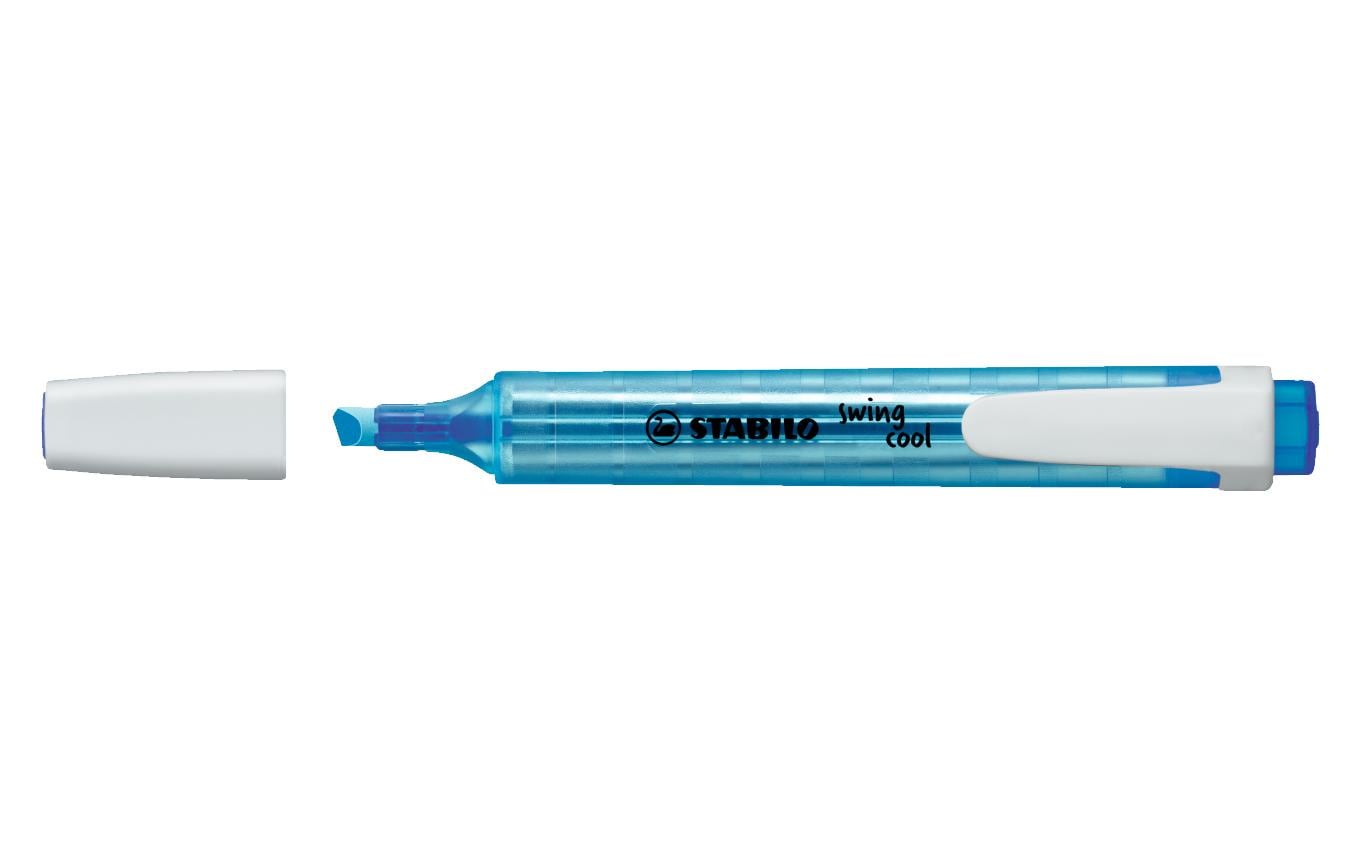 STABILO Swing Cool Textmarker Blau – Keilspitze, 1–4 mm