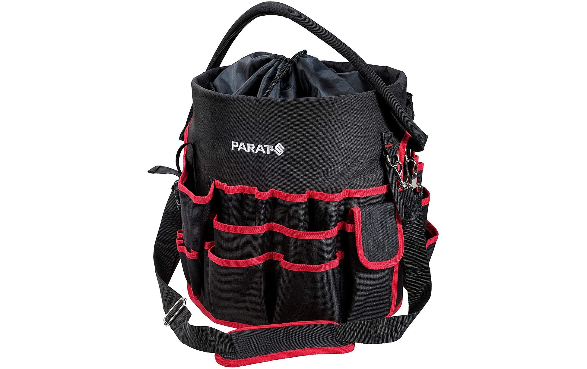 Parat Basic Werkzeugtasche – mit Schultergurt, 49 Fächer, Rot, Nylon, B 305 × H 370 × T 305 mm