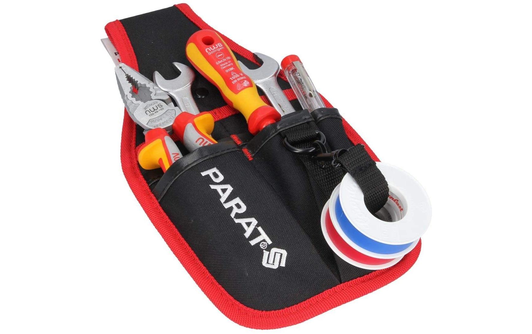 Parat Parabelt S Gürteltasche, 10 Fächer, mit Schultergurt, Rot, Nylon, B 160 × H 290 × T 30 mm