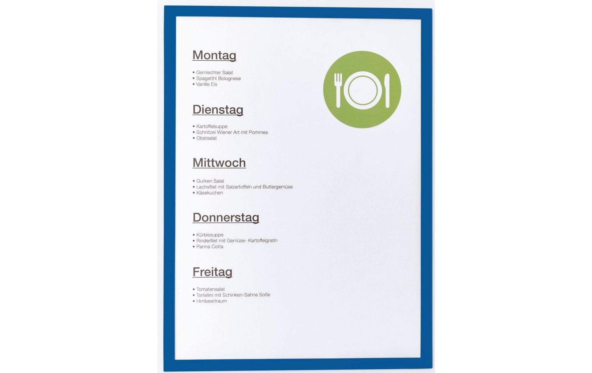Magnetoplan Sichtfenster Magnetrahmen – DIN A4 – Blau – 5er Pack