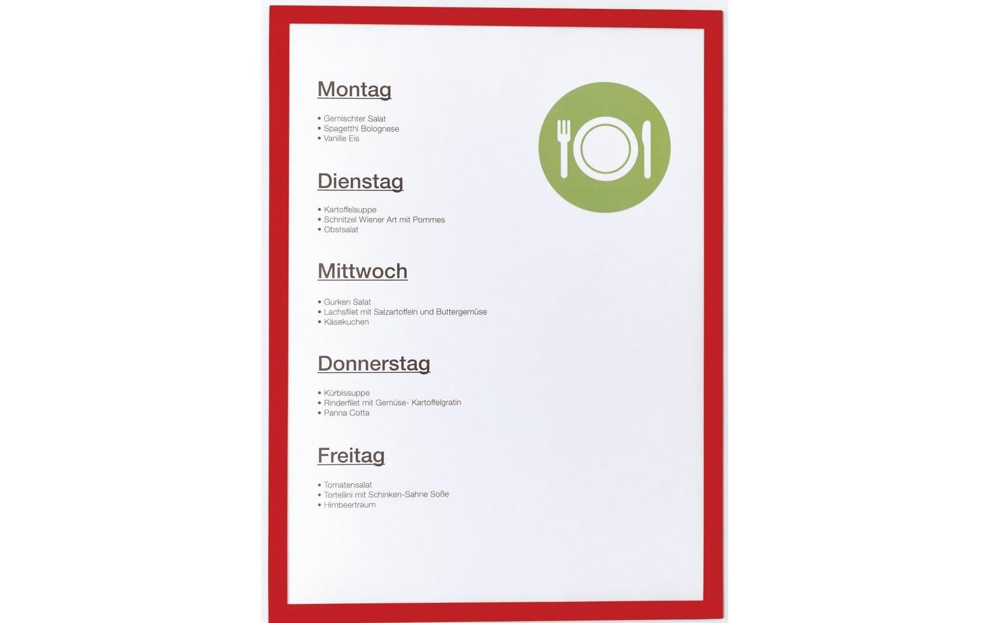 Magnetoplan Sichtfenster Magnetrahmen – DIN A4 – Rot – 5er Pack
