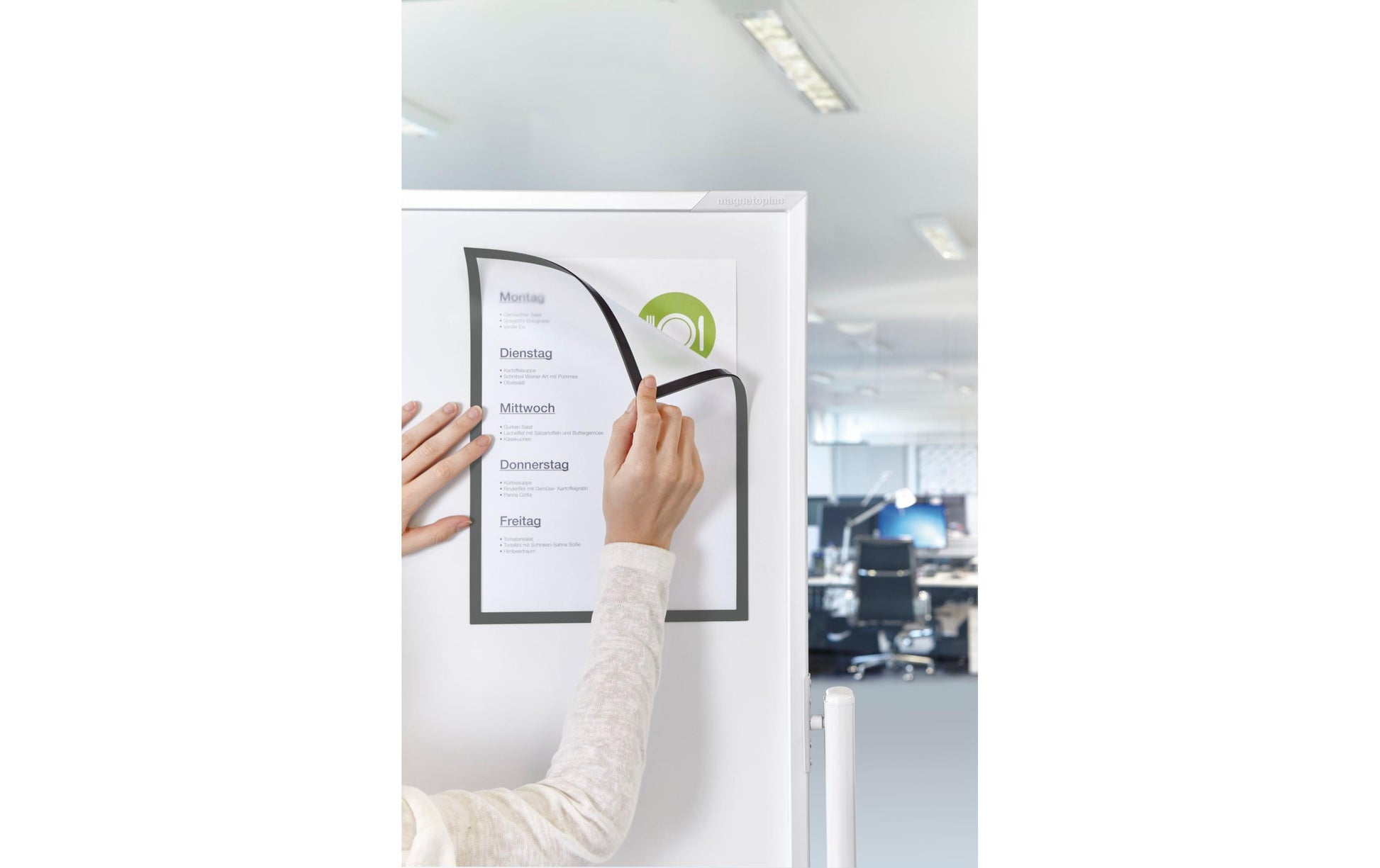 Magnetoplan Magnetrahmen – DIN A4 – Grau – 5er Pack