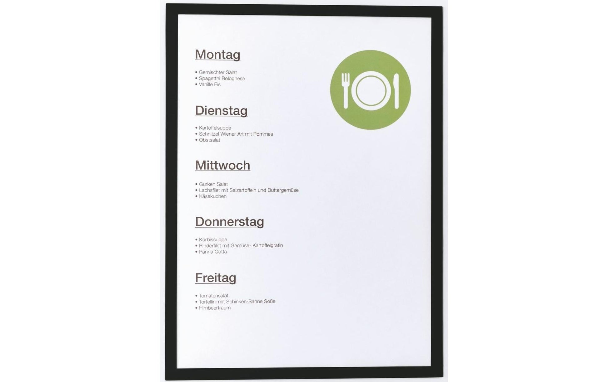 Magnetoplan Sichtfenster Magnetrahmen – DIN A4 – Schwarz – 5er Pack