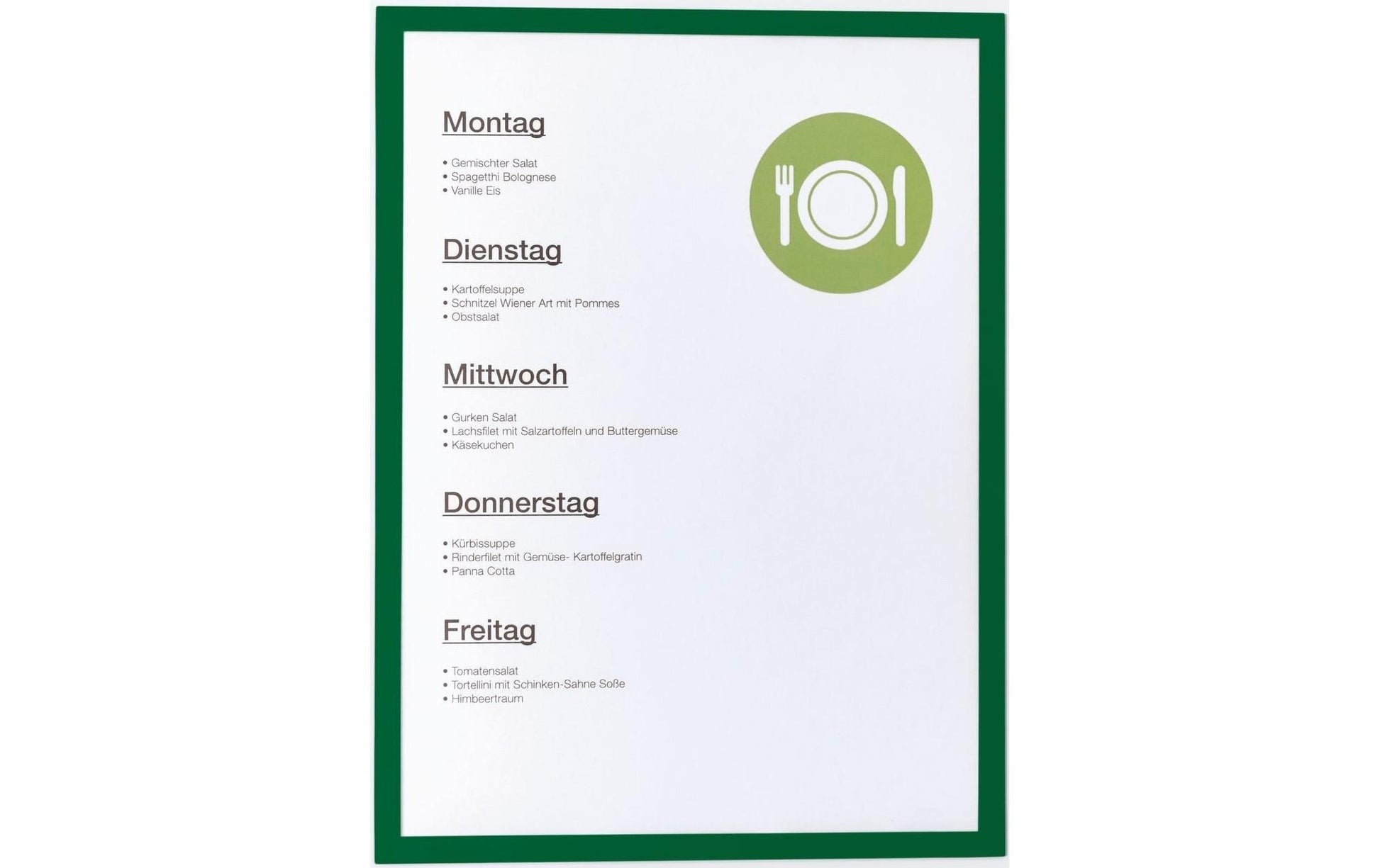 Magnetoplan Magnetrahmen – DIN A4 – Grün – 1er Pack