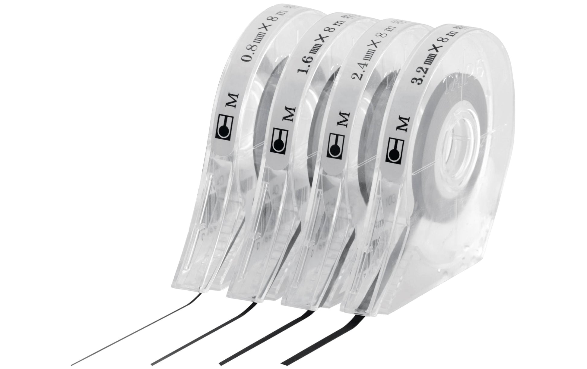 Magnetoplan Aufteilungsband – schwarz – selbstklebend – 3,2 mm × 8 m