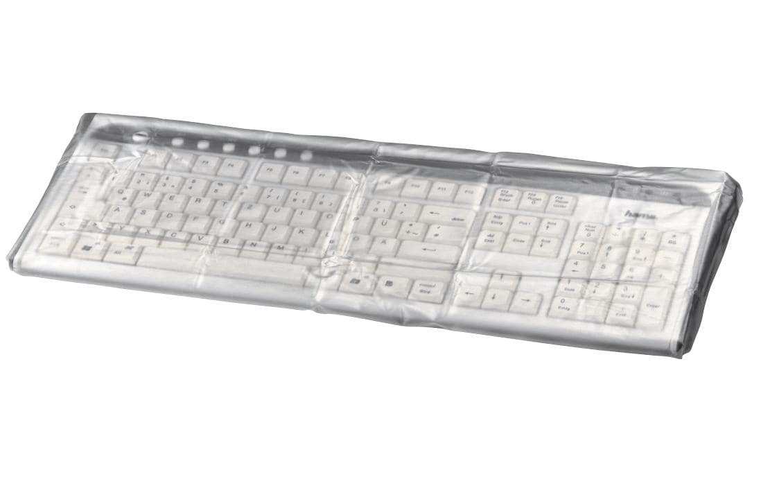 Hama Tastatur-Staubschutzhaube – transparent – Polyethylen (PE) – 480×50×215 mm