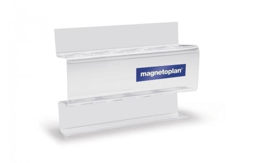 Magnetoplan Magnetischer Markerhalter – 4 Stifte, Acryl, transparent