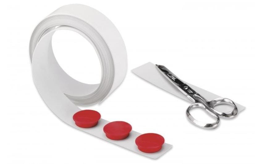 Magnetoplan Magnetband (selbstklebend) – 35 mm × 5 m, Weiss