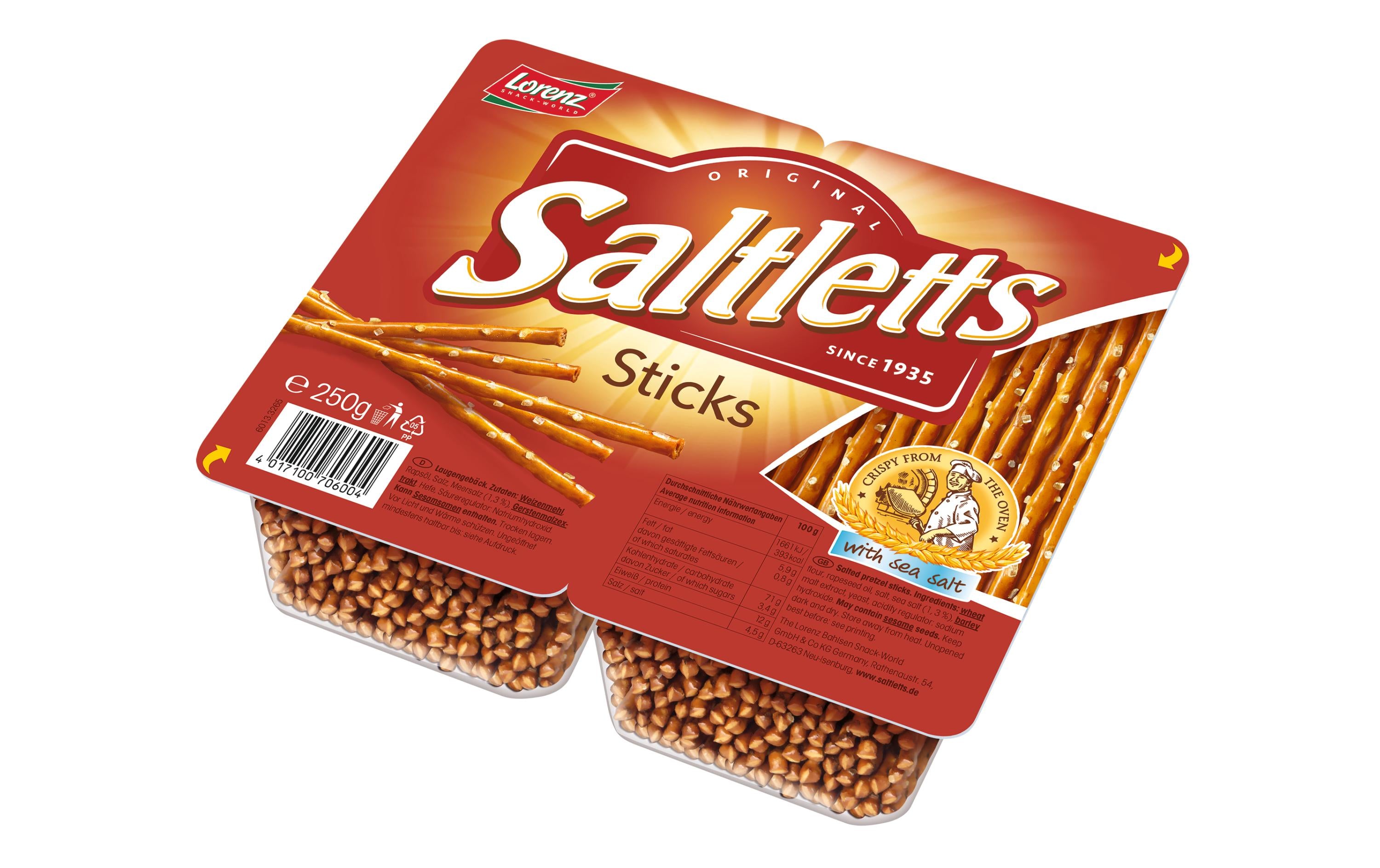 Lorenz Saltlettes Sticks – Original – 250 g