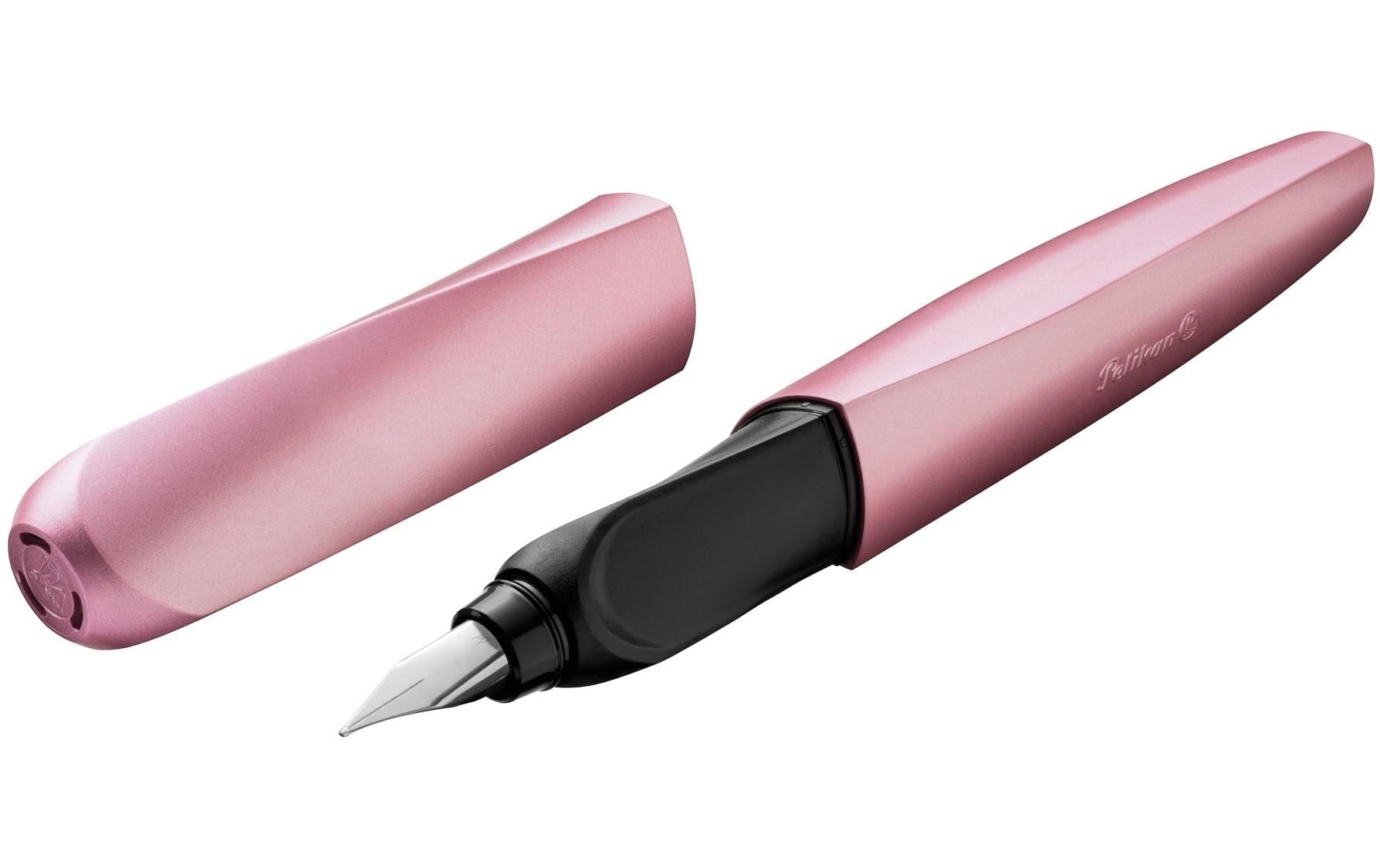 Pelikan Twist Girly Rose – Federspitze M – für Rechts- & Linkshänder – Rosa, Blau – Patronen