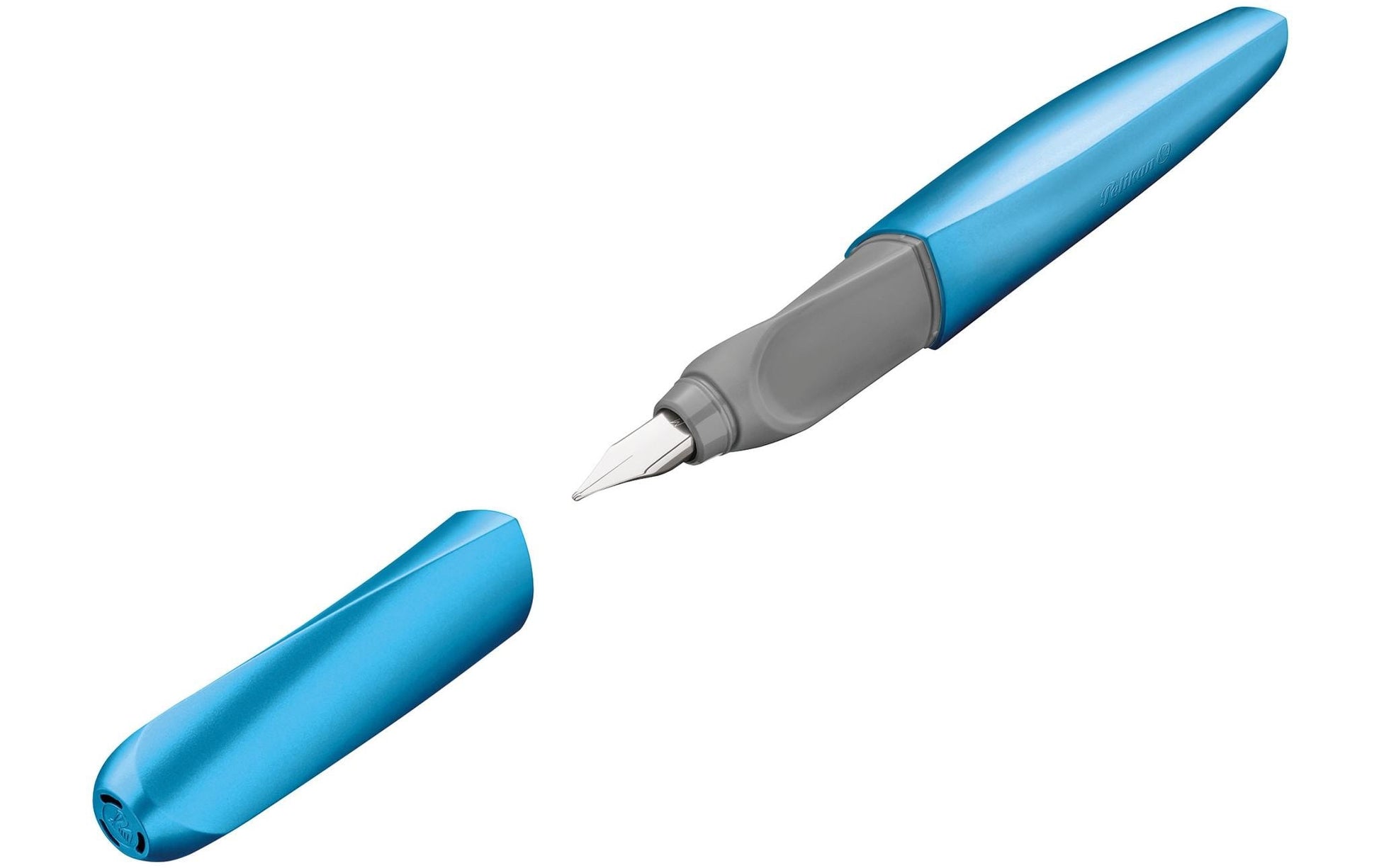 Pelikan Twist Frosted Blue – Federspitze M – für Rechts- & Linkshänder – Blau – Patronen