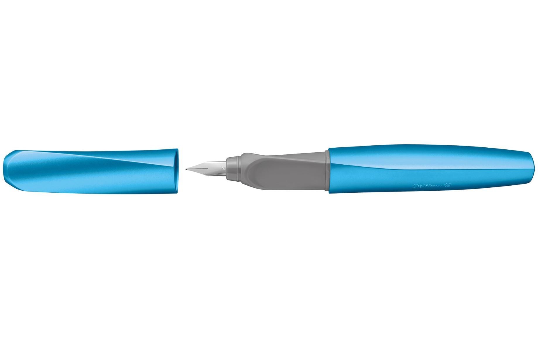 Pelikan Twist Frosted Blue – Federspitze M – für Rechts- & Linkshänder – Blau – Patronen