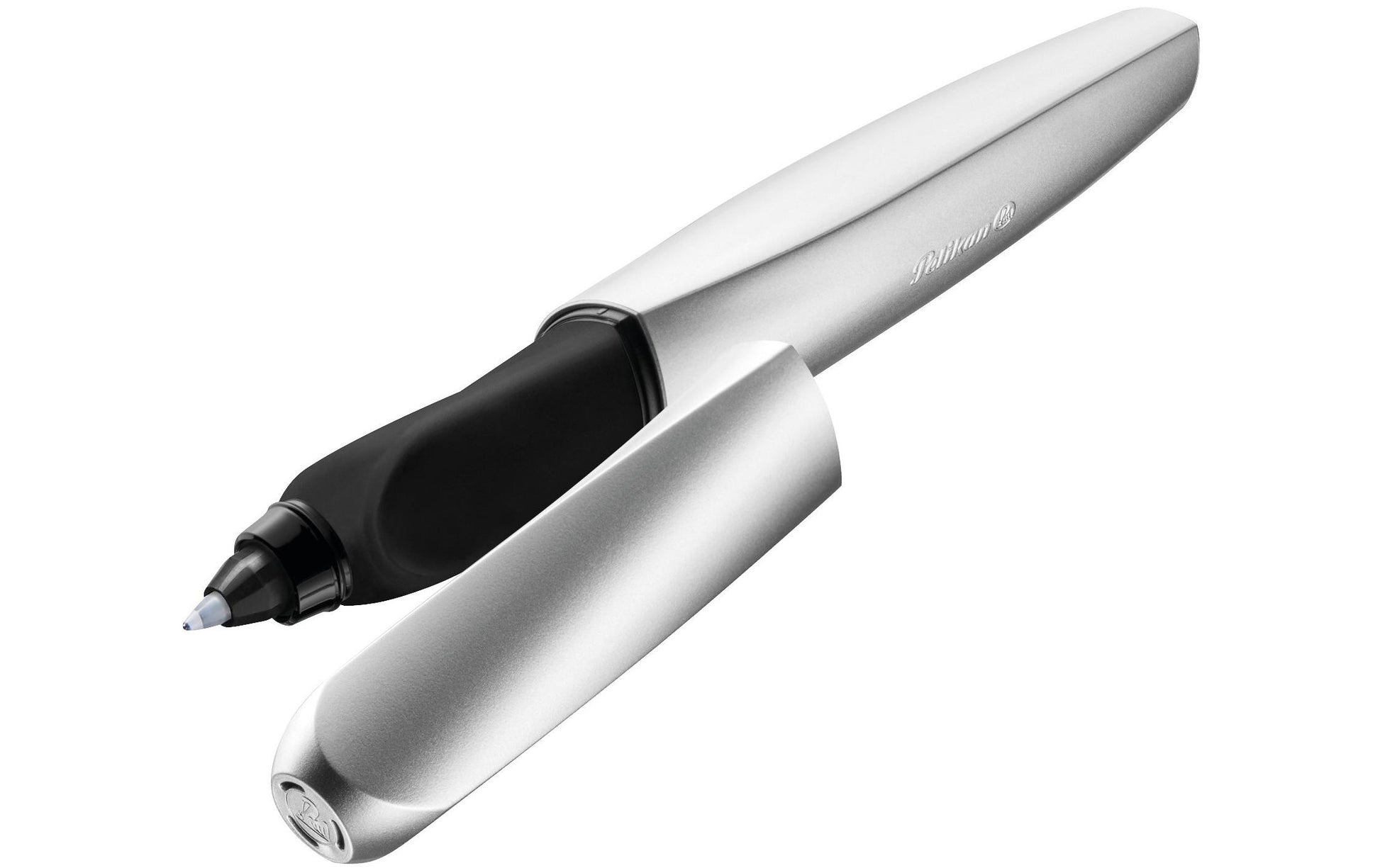 Pelikan Twist – Tintenroller mit Kappe, 0,4 mm, Blau, für Linkshänder