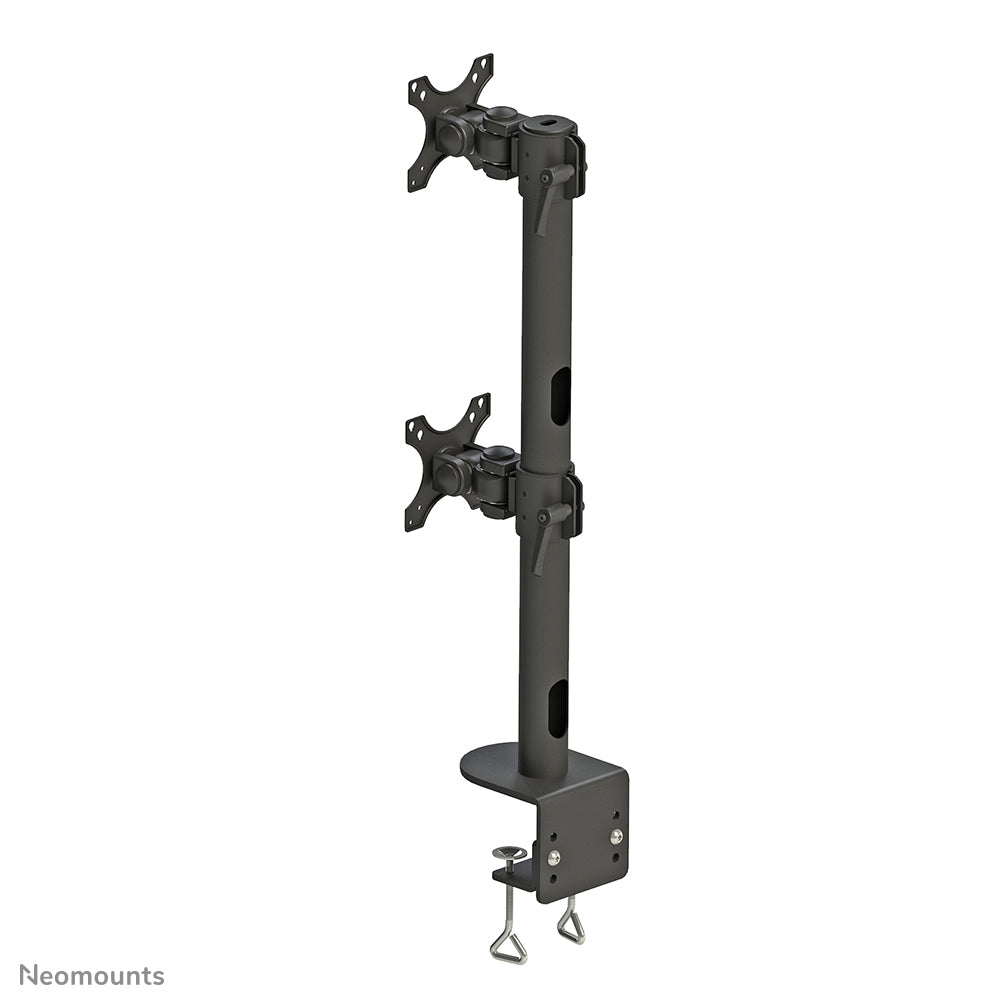 Neomounts Monitorarm, Dual, Tischklemme, bis 49", 15 kg, Full Motion, für gebogene Bildschirme, schwarz
