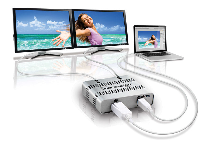 Matrox DualHead2Go Digital Edition Mini – Adapter, Mini-DP/Thunderbolt > 2× DVI, für Mac