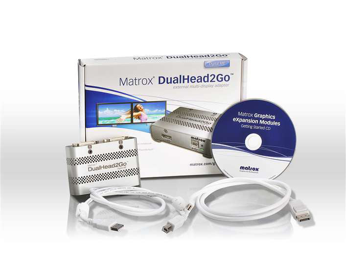 Matrox DualHead2Go Digital Edition Mini – Adapter, Mini-DP/Thunderbolt > 2× DVI, für Mac
