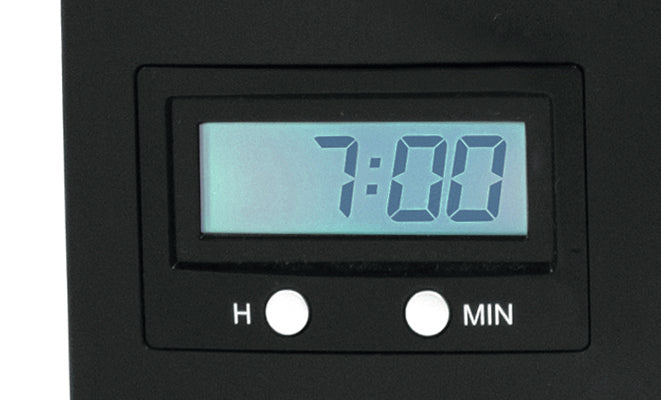 Melitta Optima Timer Filterkaffeemaschine – 8 Tassen, 1 l, Einwegfilter, Silber/Schwarz