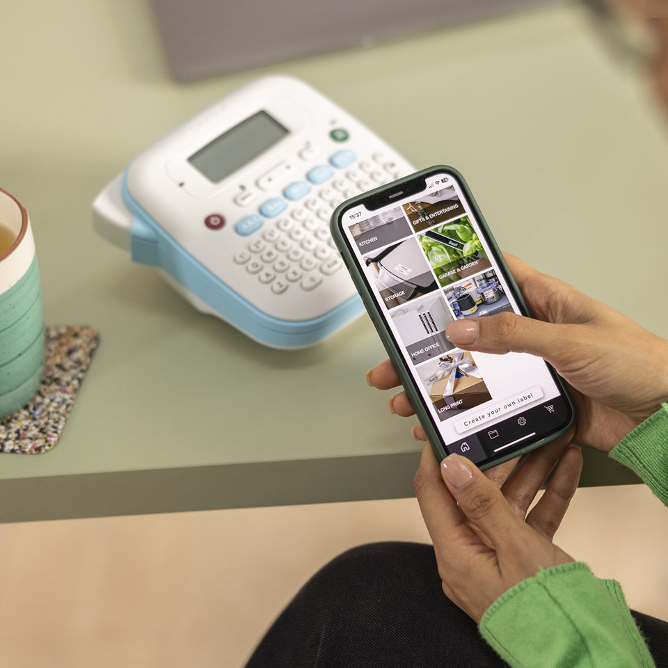 Brother P-touch PT-N25BT – Beschriftungsgerät, für Schriftbänder bis 12 mm, App-Steuerung (iOS/Android), LCD