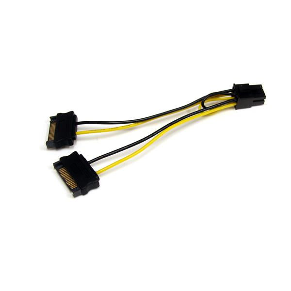 StarTech.com Adapter SATA 15-Pin zu PCI-E (6-Pin) – 0,15 m