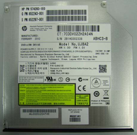 HPE SPS-DRV DVD±RW 9,5 mm SATA – für ProLiant DL360p Gen8