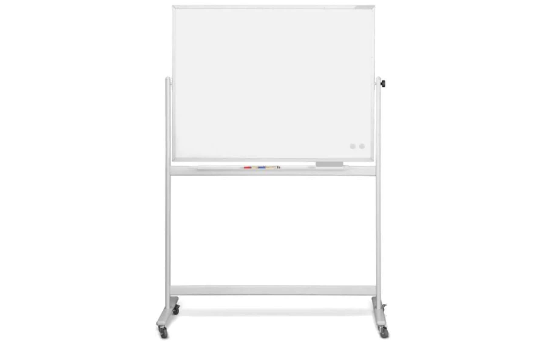Magnetoplan Whiteboard – 150 × 100 cm, Aluminiumrahmen, Wandmontage, inkl. Stiftablage