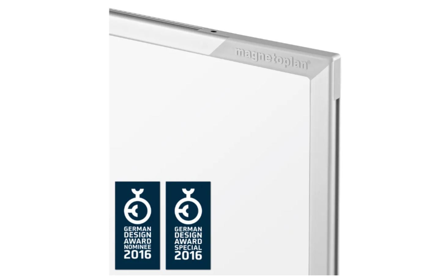 Magnetoplan Whiteboard – 180 × 120 cm, lackierter Stahl, Alu-Rahmen, mobil, inkl. Stiftablage