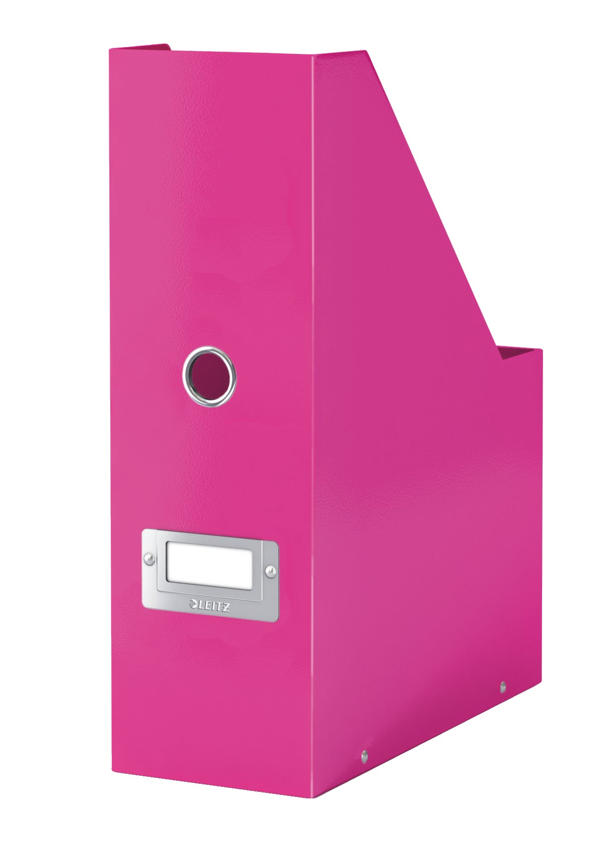 Leitz Stehsammler – Karton, mit Beschriftungsfeld, Pink Metallic, 253×103×330 mm